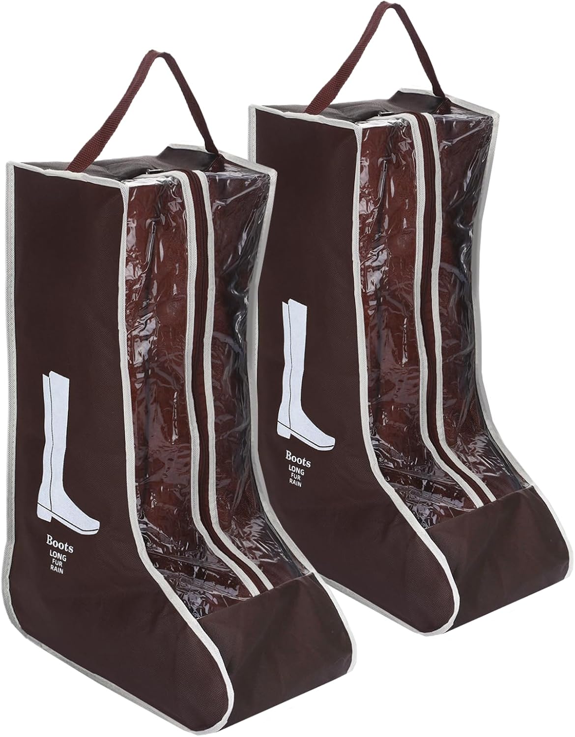 2 Pcs Clear Boot Storage Bag,Plastic Tall Boot Bag,Shoe Bags for Travel,Clear Shoe Bags for Tall Boot Storage,Boot Bags for Cowboy Boots,Waterproof & Dustproof Boot Bags for Travel,Boot Bag Equestrian