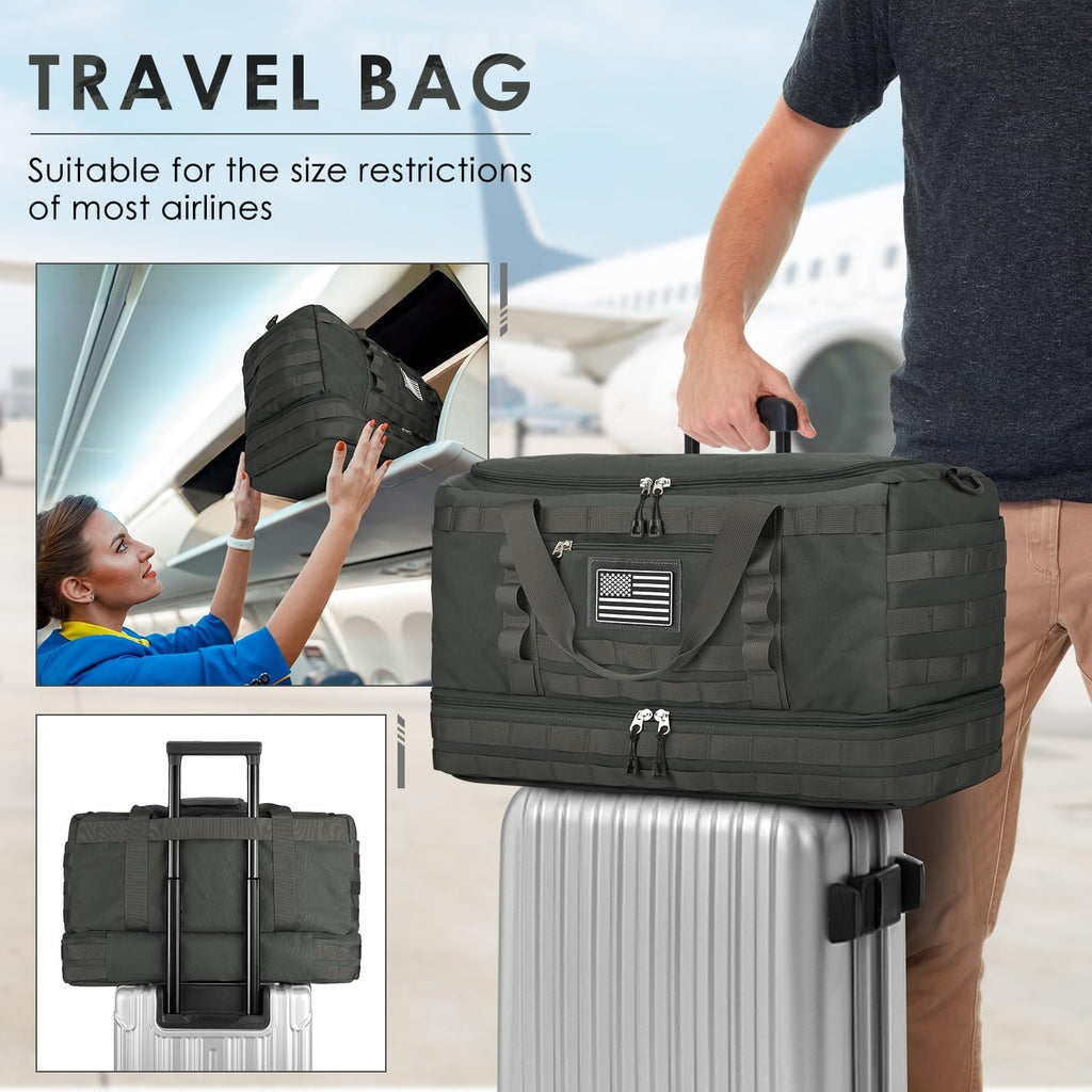 Gym Bag for Men Women, Carry on Luggage 22x14x9 Airline Approved Duffle Bag