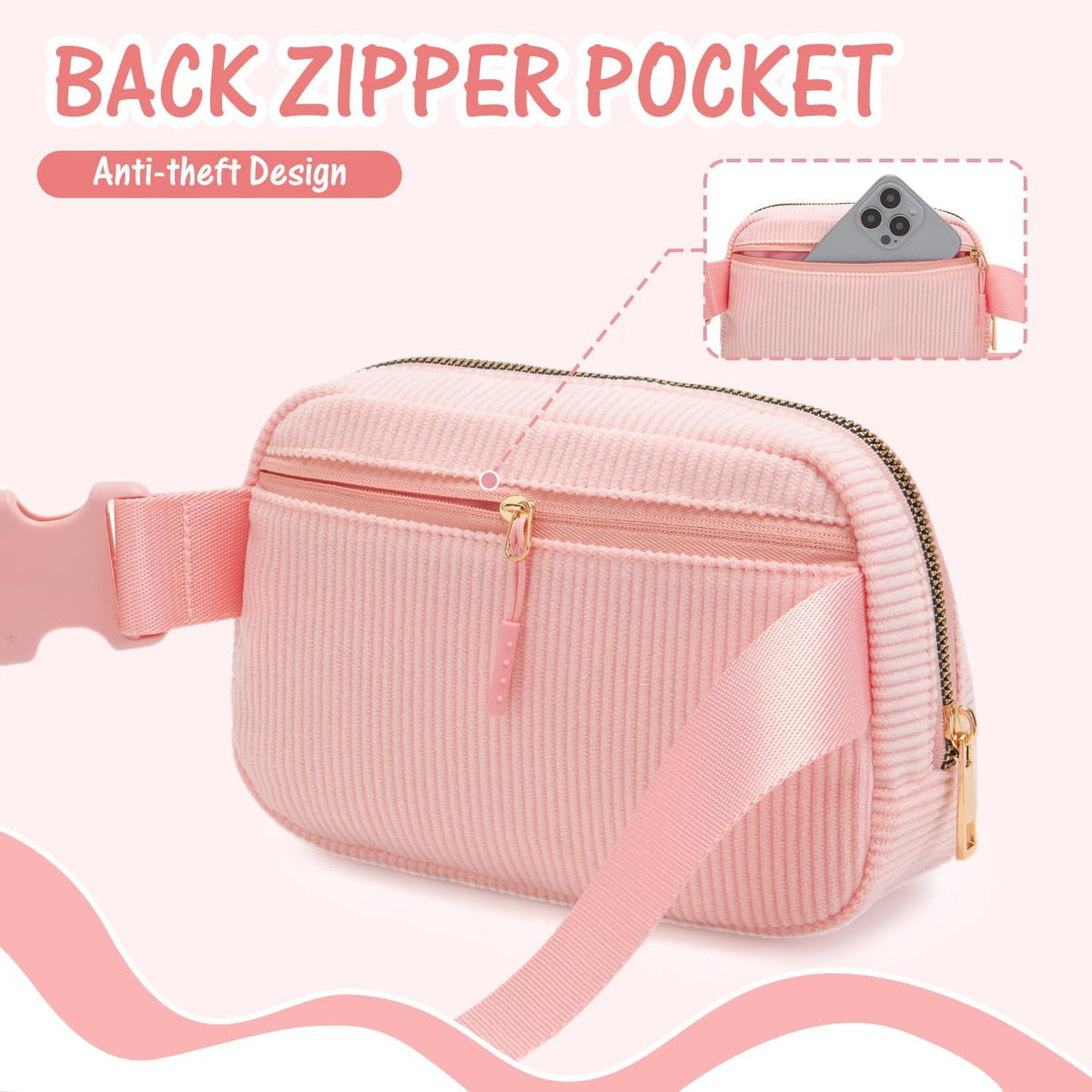 Gitus Birthday Gifts for 6 7 8 9 10 11 12 Year Old Girls Thanksgiving Gifts for Teen Girls Daughter Sister Friends Initial Fanny Pack Crossbody Bag Belt Bag Trendy Stuff Teen Girl Gifts (Light Pink-T)
