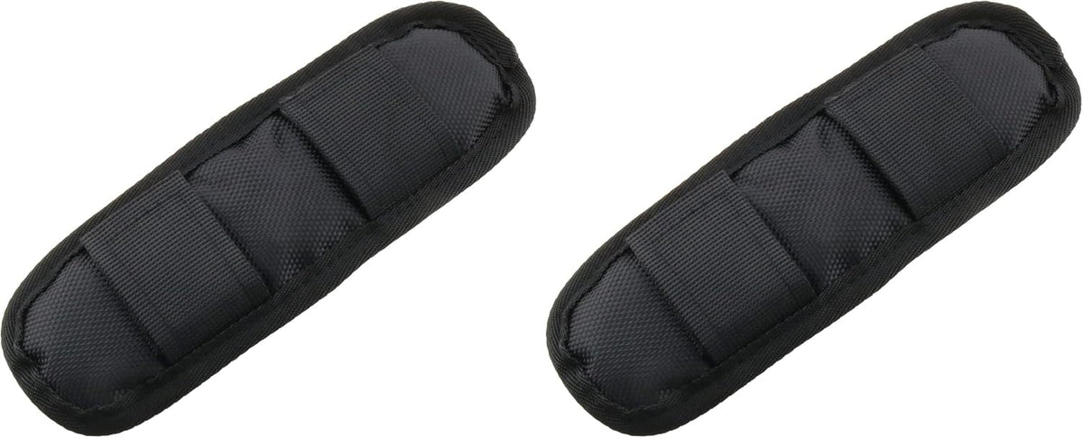 Shoulder Strap Pad Black Removable Luggage Bags Shoulder Strap Pads Fastener Cushions for Bag Backpack Satchel (Pack of 2)