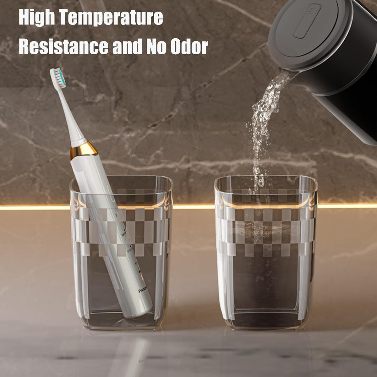 Travel Toothbrush Cup, Toothbrush Holder with Cover, Portable Travel Toothbrush Holder, Toothbrush Case and Carrier for Bathroom School Business Trip (Black)