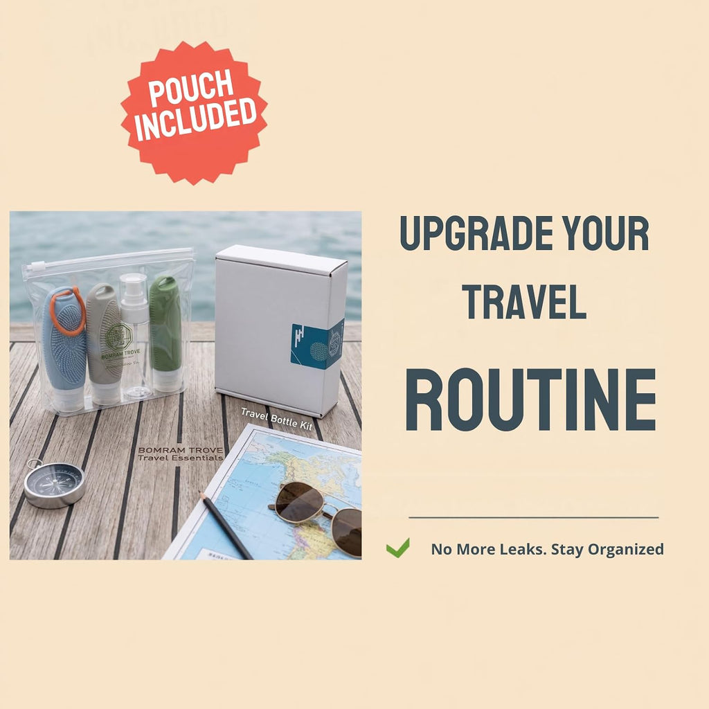 Silicone Travel Bottles for Toiletries TSA Approved Leak-Proof