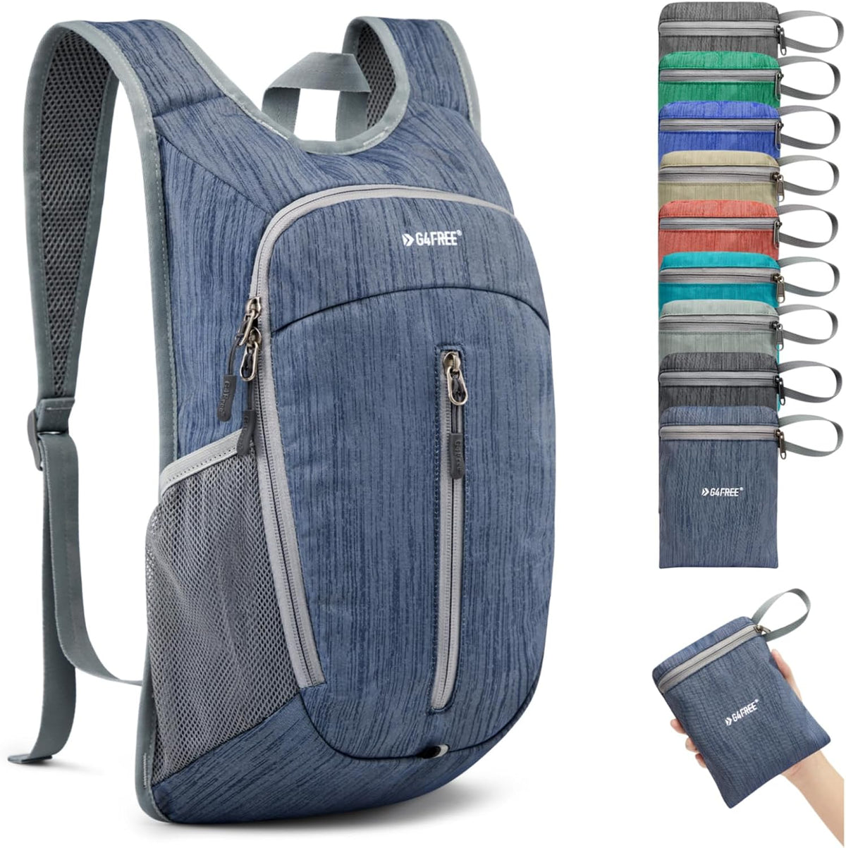 G4Free 10L Hiking Backpack Small Travel Hiking Daypack Lightweight Packable Backpack Casual Foldable Shoulder Bag