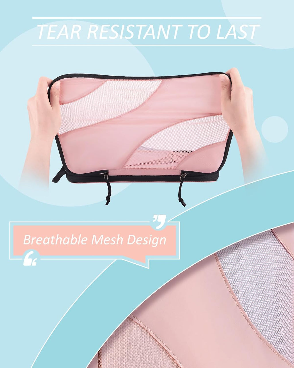 BAGSMART Compression Packing Cubes for Travel