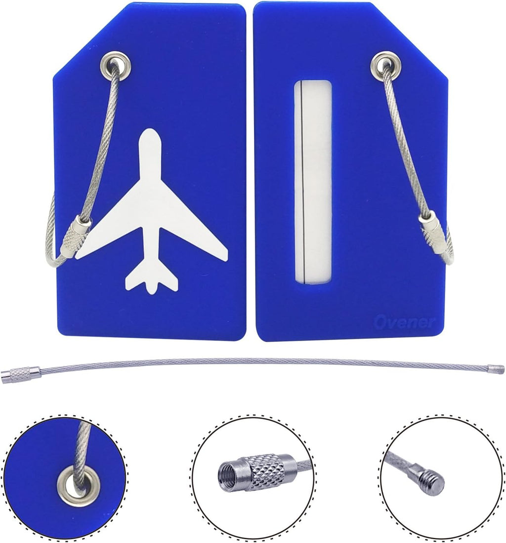 5Pack Silicone Luggage Tag with Name ID Card Perfect to Quickly Spot Luggage Suitcase By Ovener