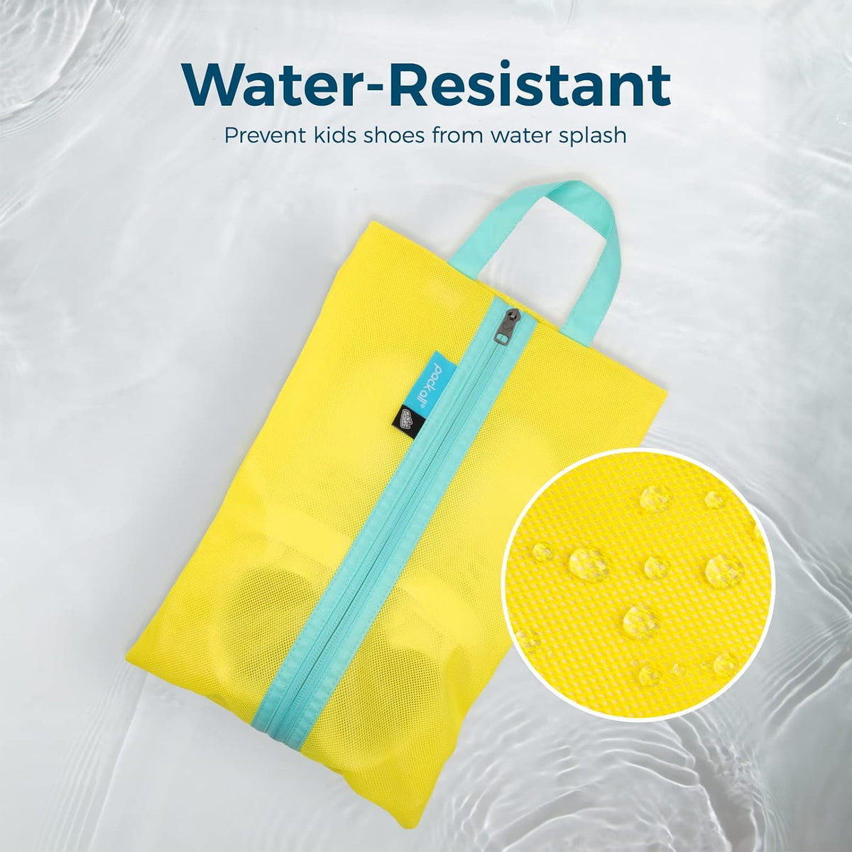 pack all Kids Shoe Bag for Travel, Water-Resistant Shoe Pouch for Sports