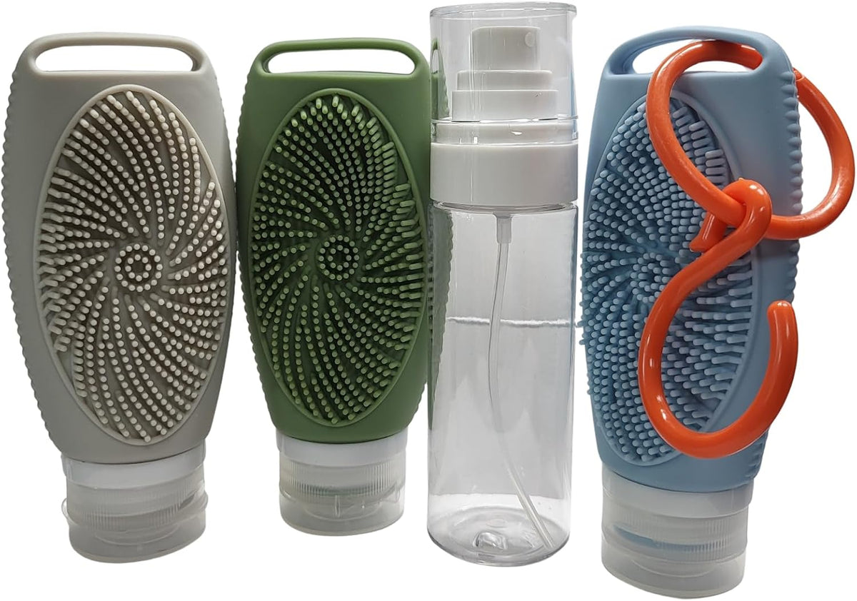 Silicone Travel Bottles for Toiletries TSA Approved Leak-Proof