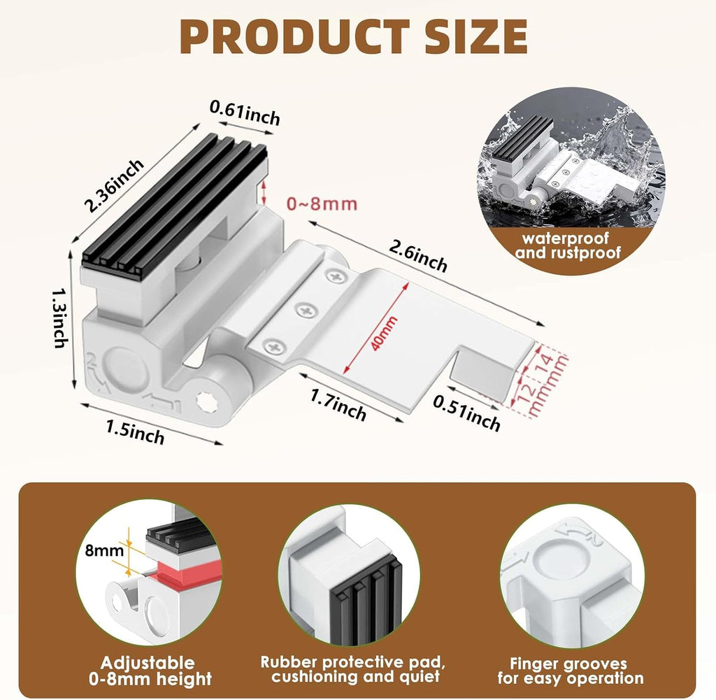 Portable Door Lock, Door Reinforcement Lock-No Drilling(White-3PCS)