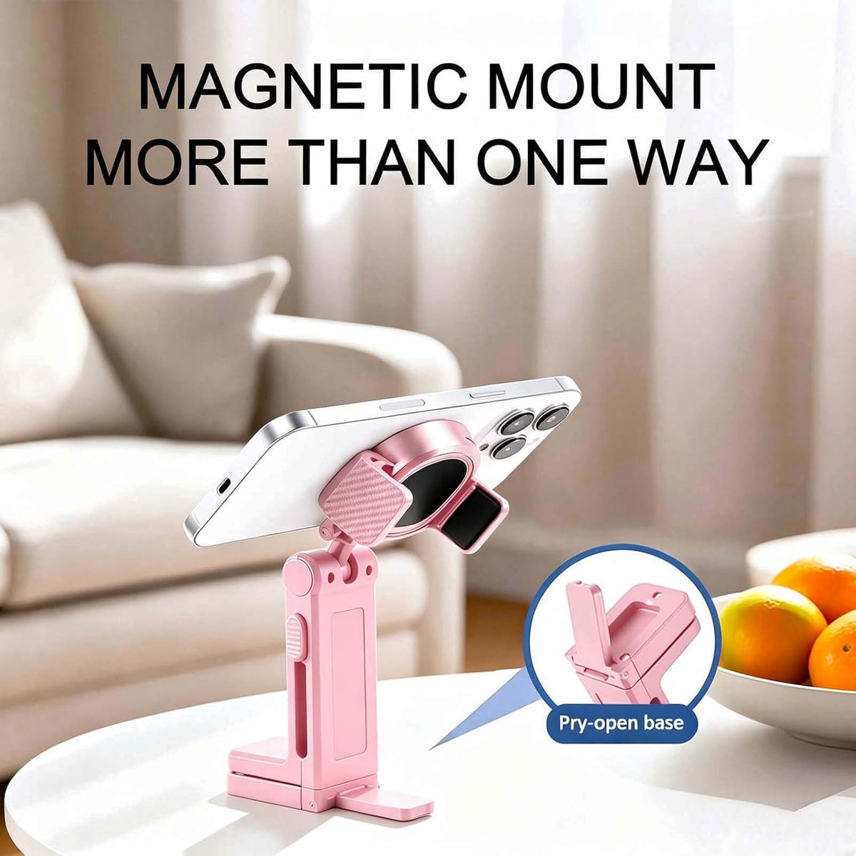 Airplane Travel Essentials Phone Holder for Desk,Magnetic Phone Holder with Clip, 360° Rotation, Travel Essential Mount for Airplane for Airplane, Travel Must Haves Phone Stand for Desk, Tray Table