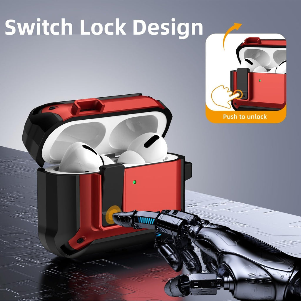 [4 in 1] Lock Case Compatible with AirPods Pro 3 with Keychain