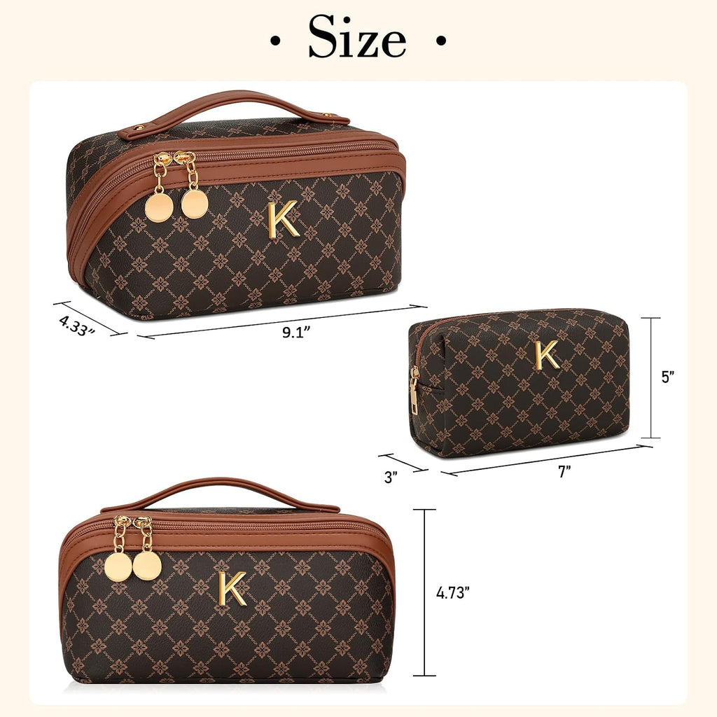 Initial Makeup Bag Personalized Gift for Women Teen Girls