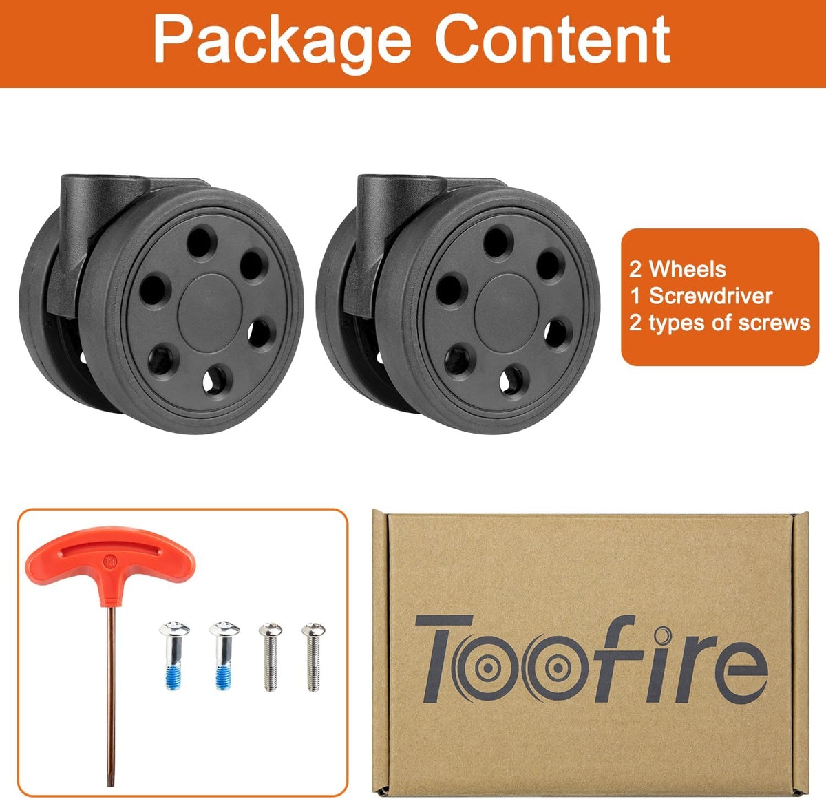 Wheels for Rimowa Trunk, 2 Pack Replacement Kit for Luggage(64mm-Black-Round)