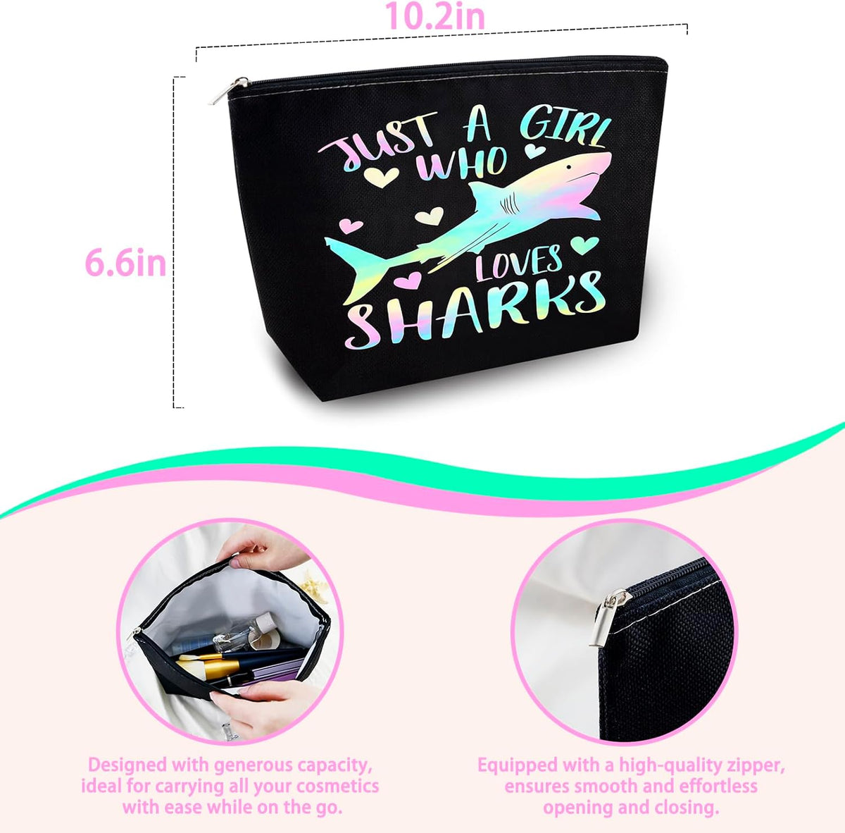 Shark Gifts for Women Sharks Themed Gifts for Women Sharks Week Bag