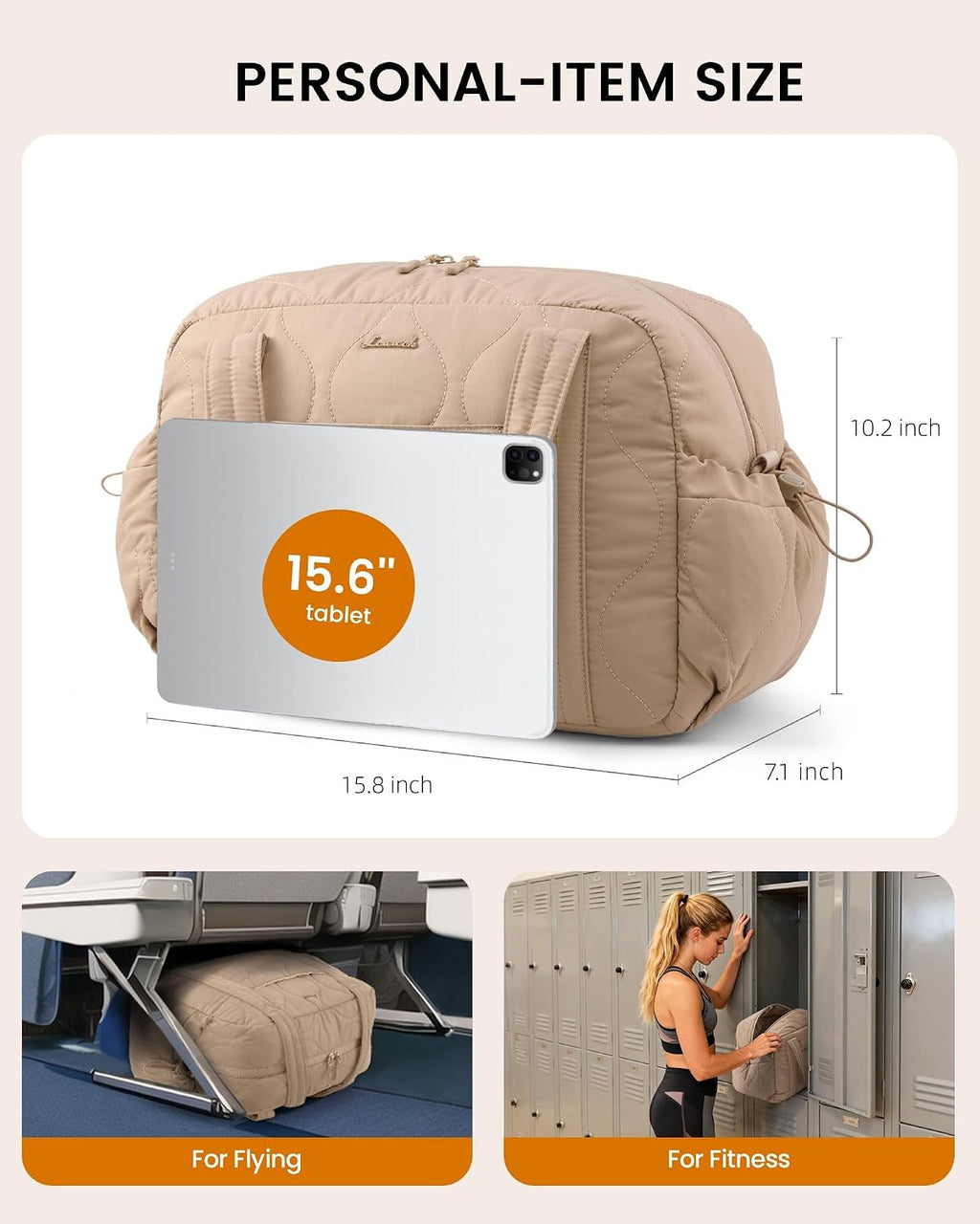LOVEVOOK Duffle Bag for Travel, Puffer Weekender Gym Bags for Women