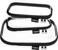 YQBRAO 3-Piece Clear Hard Shell Zipper Case Set, 1M 2S, Black