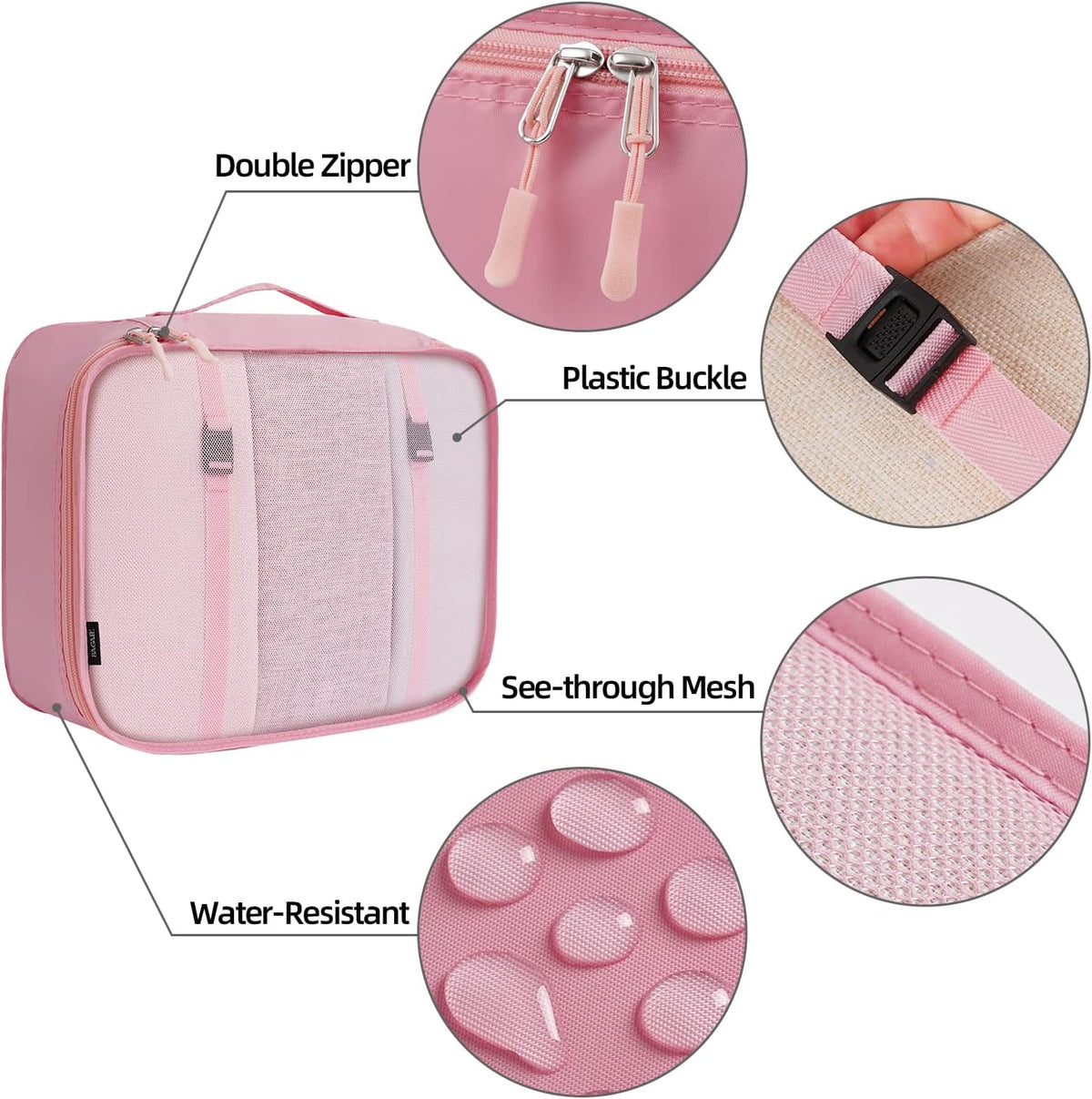 BAGAIL 6 Set/8 Set/10 Set Packing Cubes Various Sizes Packing Organizer for Travel Accessories Luggage Carry On Suitcase