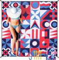 HIHOHO Beach Blanket Waterproof Sandproof Extra Large Beach Mat 79" X 83"/120"x108"for 1-8 Adults Quick Drying Durable Outdoor Picnic Mat for Beach Travel Camping Hiking