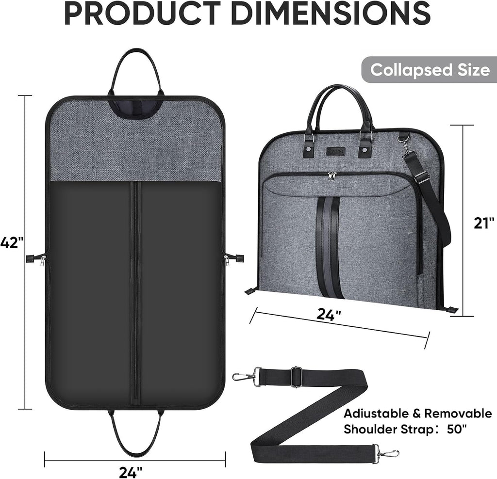 BALEINE Garment Bags for Travel, Water Resistant Carry on Suit Bag