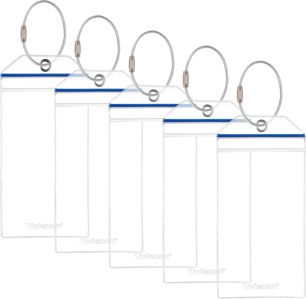 Wisdompro 5 Pack Cruise Luggage Tag Holder for Carnival, Princess, NCL, MSC