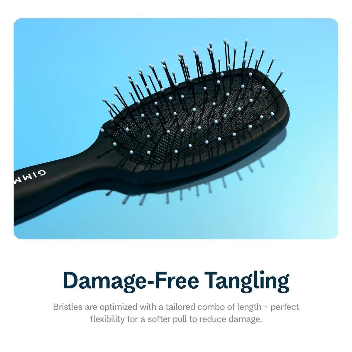 Gimme Hair Brush Mini Travel Detangler, Medium Hair, Black