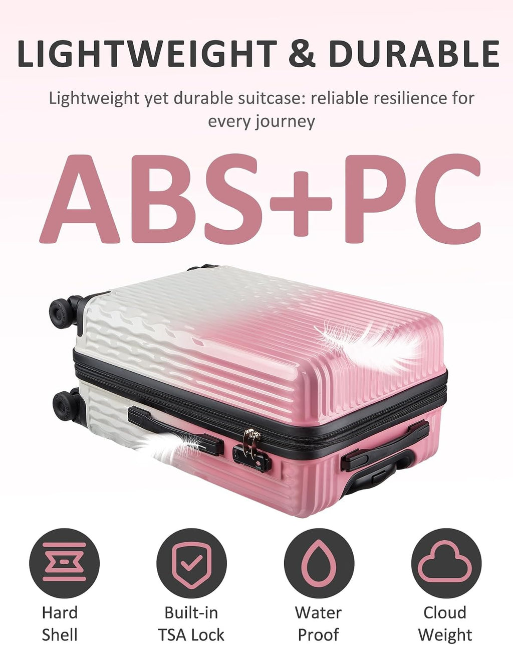 Tolino Carry on Luggage 20 Inch Expandable Suitcases with Wheels