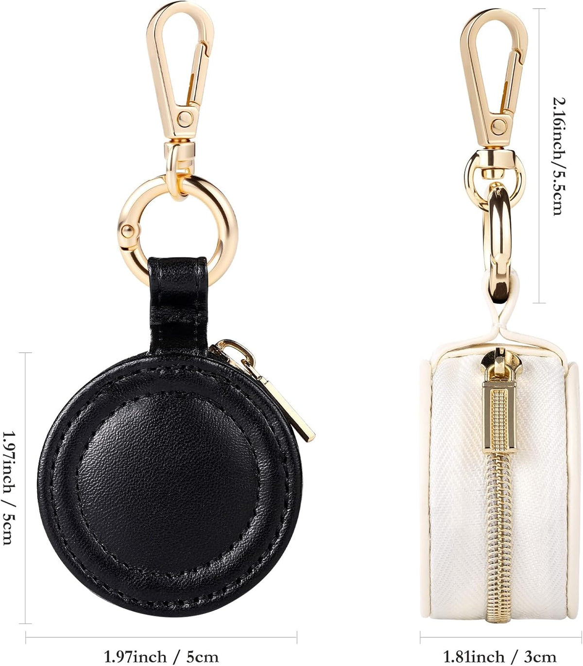 2 Pcs Portable Jewelry Ring Holder Boxs with Keychain
