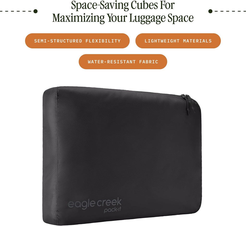 Eagle Creek Pack-It Isolate Cube Set, XS/S/M, 3 Piece Set, Black