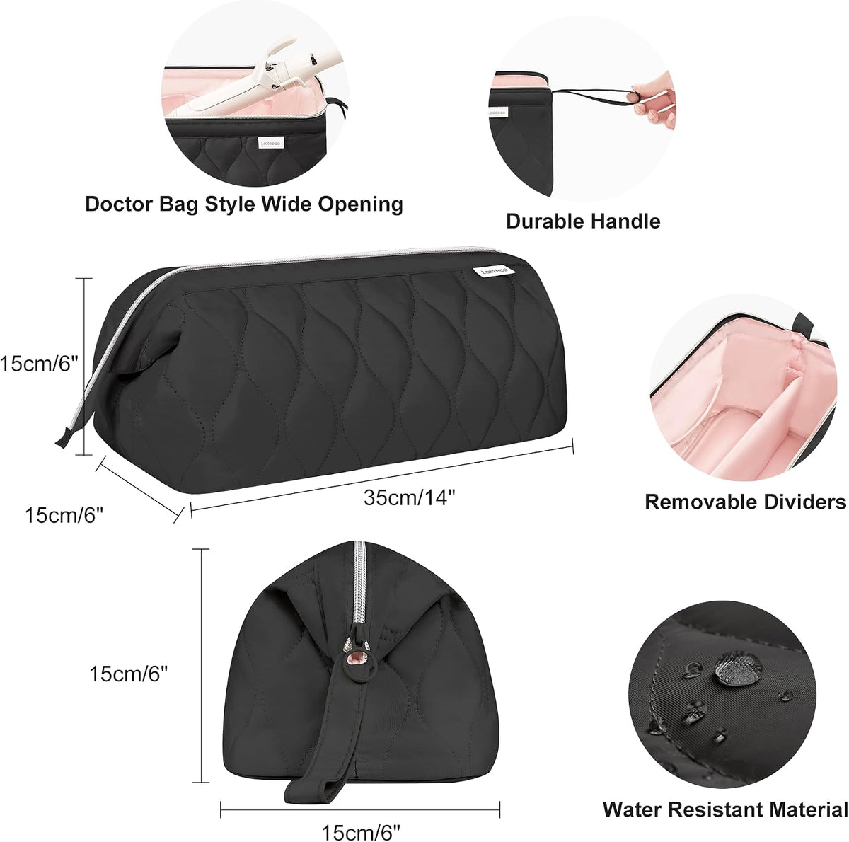 Lexeeco Dyson Airwrap Travel Case for Shark Flex Style Fusion Hair Dryer