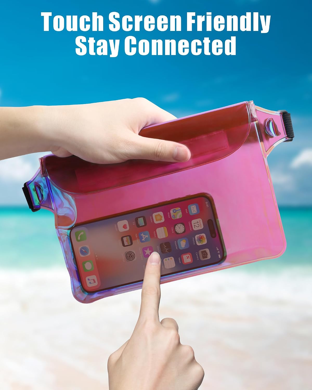 F-color Waterproof Fanny Pack - Waterproof Pouch, Beach Cruise Essentials