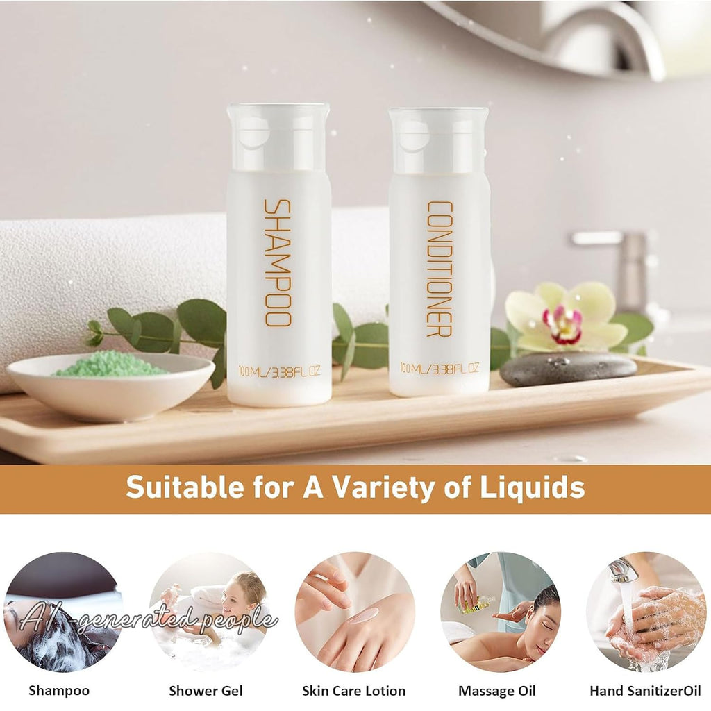 Travel Bottles for Toiletries 2 PCS 3.38 oz Travel Size Containers