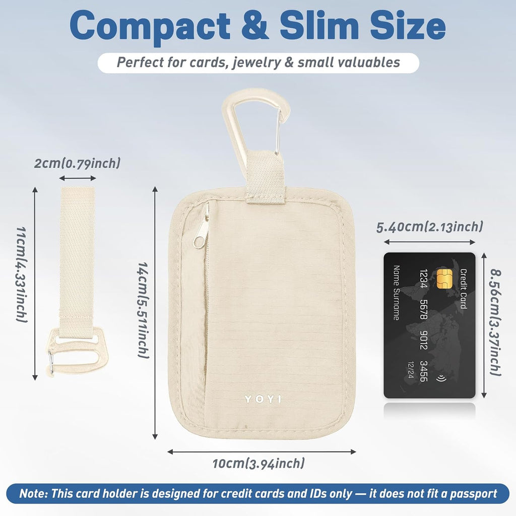 YOYI YOYI RFID Blocking Hidden Stash Clip, Travel Wallet Water-Repellent