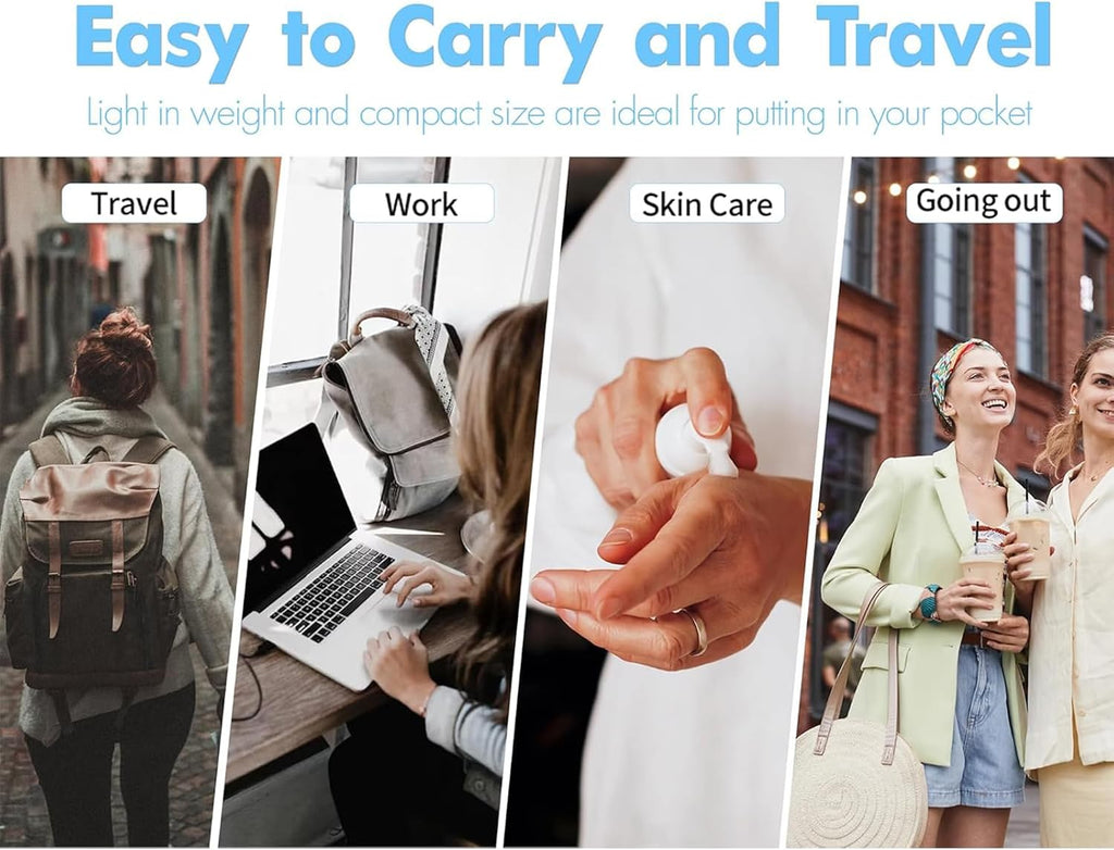 Clear Airless Pump Bottles, Vacuum Travel Cosmetic Containers