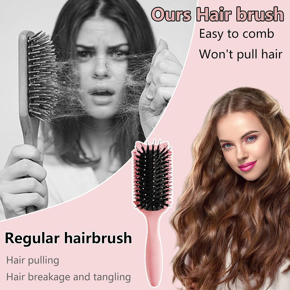Curl Defining Brush, Curl Hair Brushes, Curl Define Styling Brush, For Combing and Shaping Curls in All Hairstyles to Reduce Pulling Travel Size