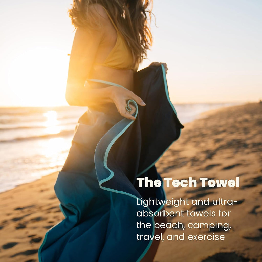 Rumpl Tech Towel, Quick-Dry for Travel, Beach, and Camp, Baja Fade