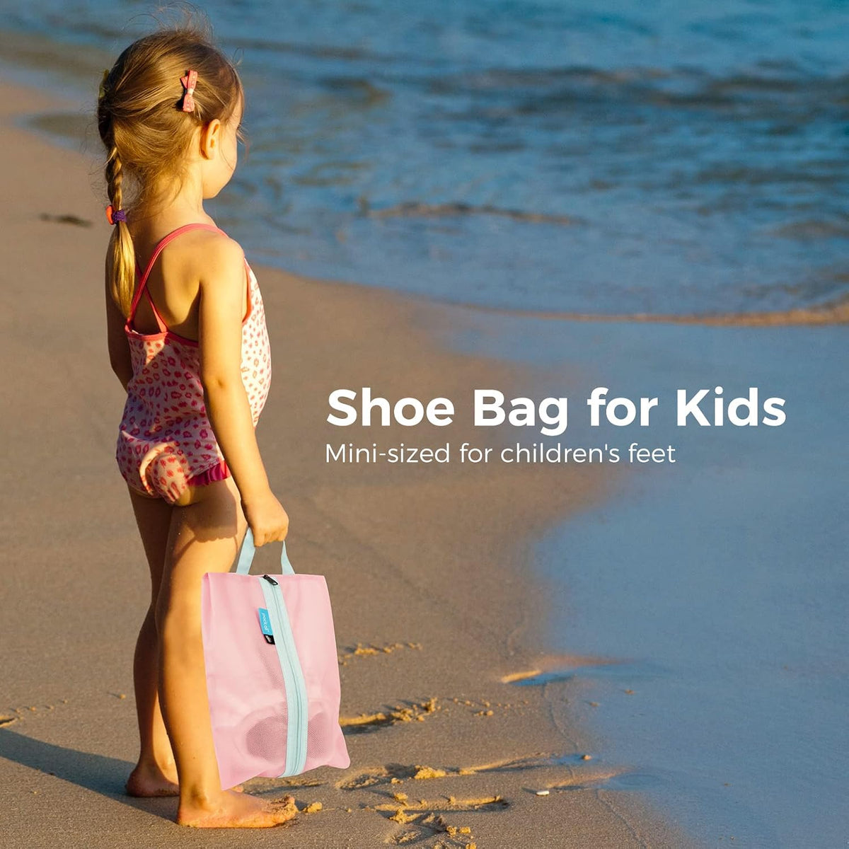 pack all Kids Shoe Bag for Travel, Water-Resistant Shoe Pouch for Sports
