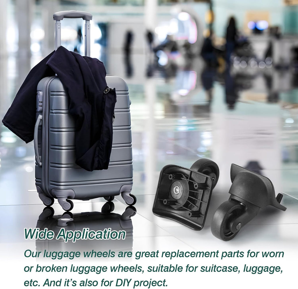 1 Pair Luggage Replacement Caster Wheels, Suitcase Repair Parts EA44-1
