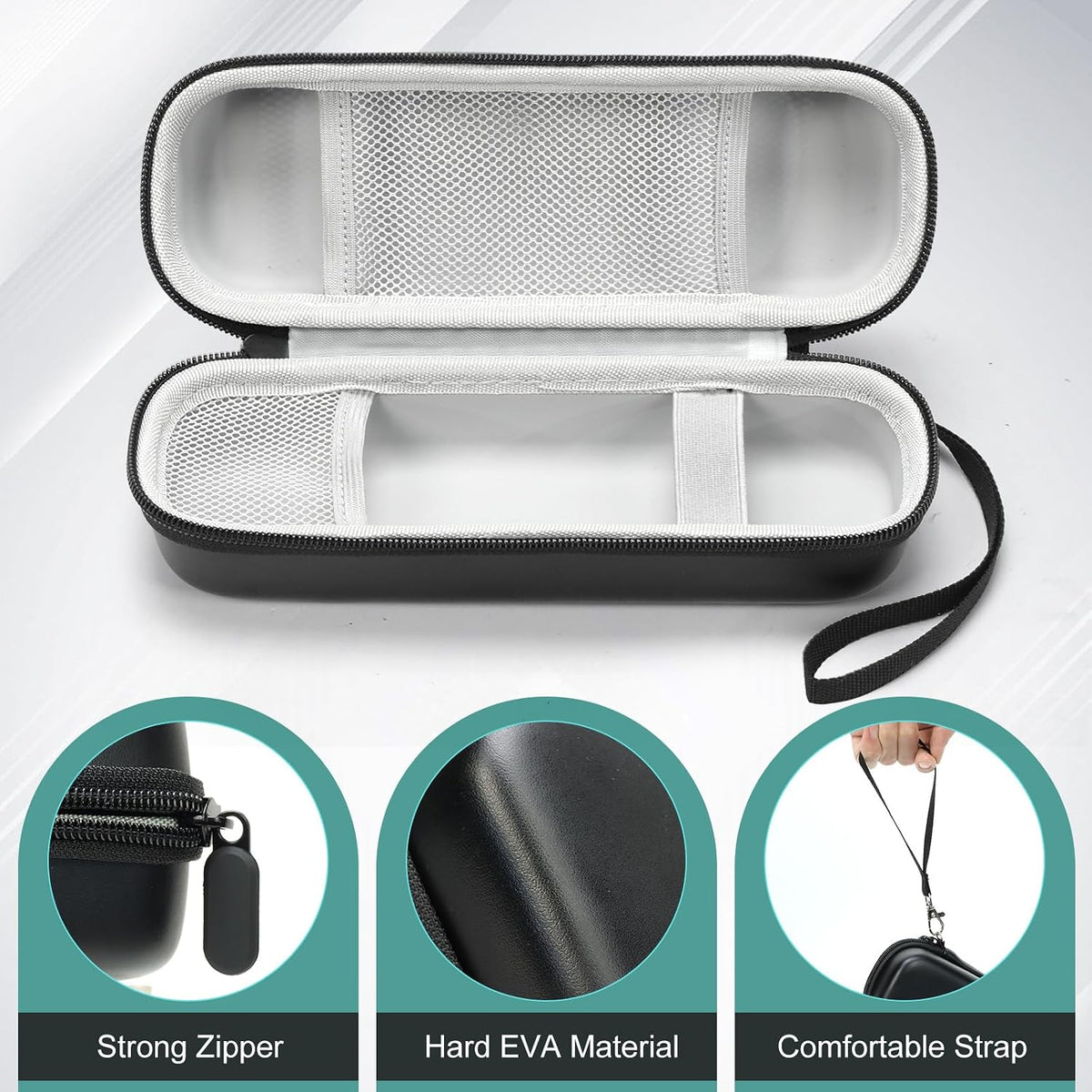 Toothbrush Travel Case Compatible with Oral-B Pro 1000 3000 5000 7000 7500 9600/ for Philips/for Sonicare/for ProtectiveClean 4100 5100 6500 7500 Electric Toothbrush (Only Case-Black/Gray)