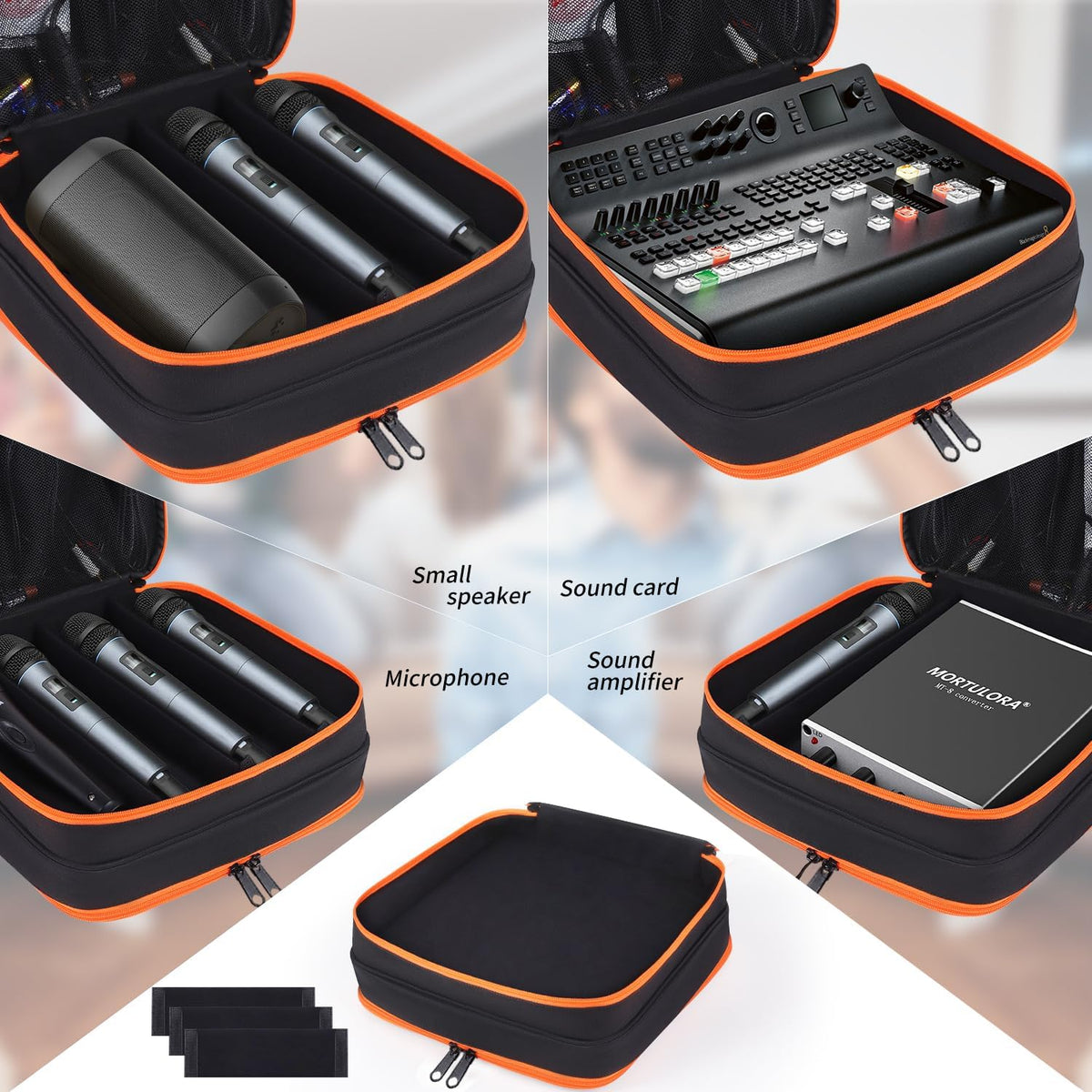 Microphone Case,Wireless Microphone Bag,Portable Storage Case