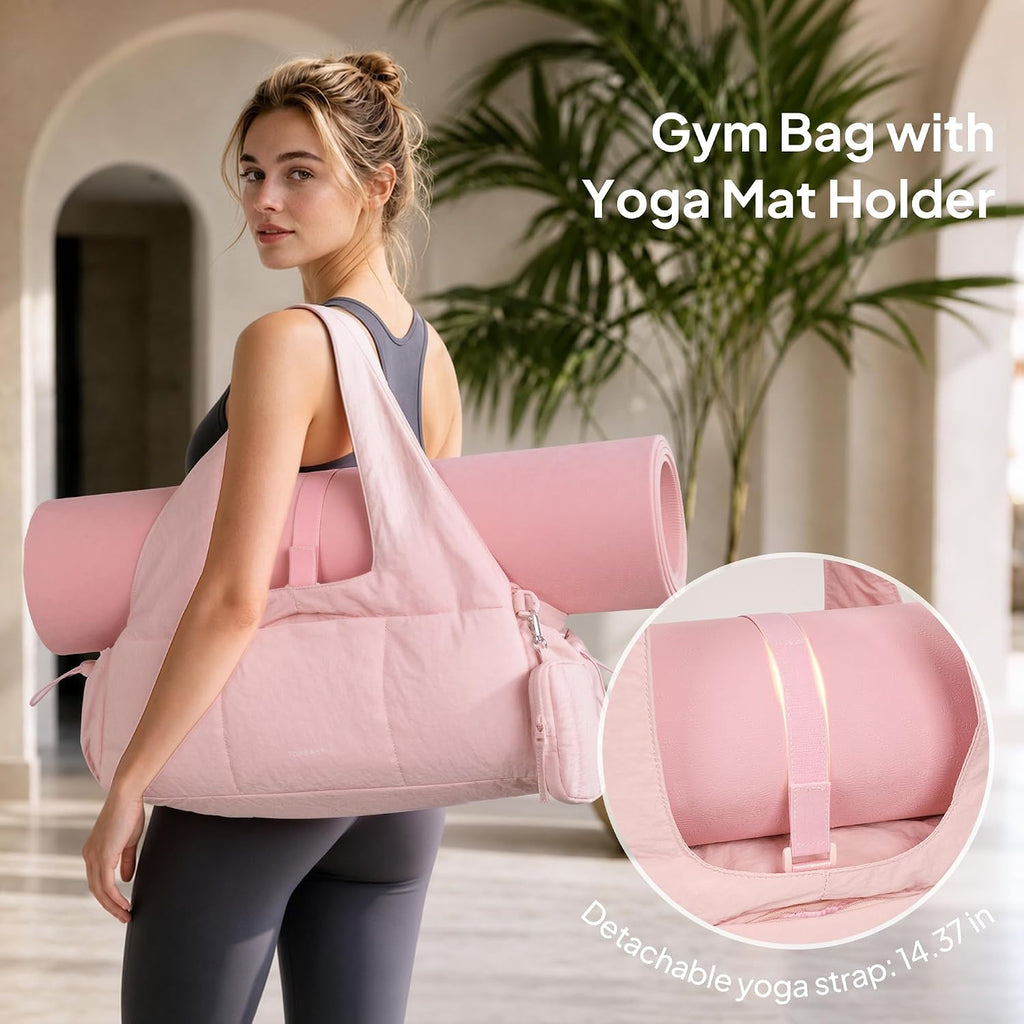 TOPEAST Gym Bag for Women with Yoga Mat Holder Mini Gym Bags Sports Dance Workout Yoga Bag