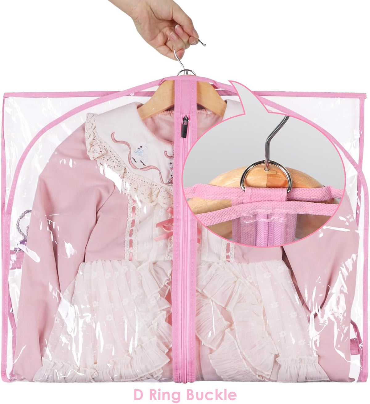 Zilink Clear Dance Garment Bags for Dancers Dance Costume Garment Bag 40 in