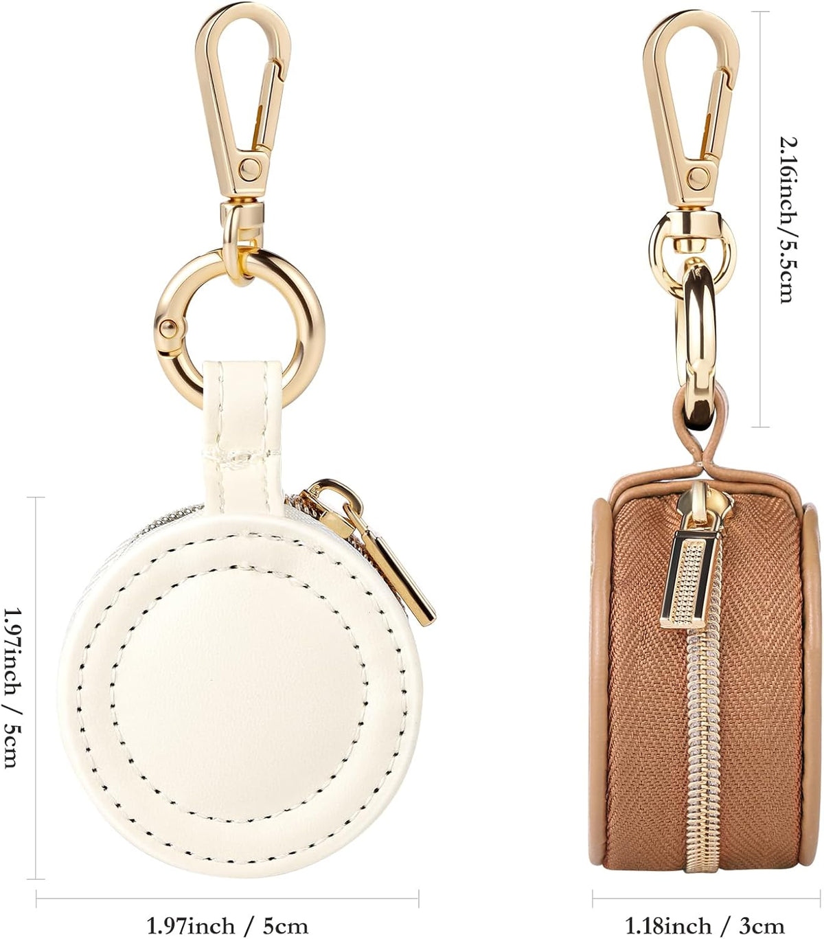 2 Pcs Portable Jewelry Ring Holder Boxs with Keychain