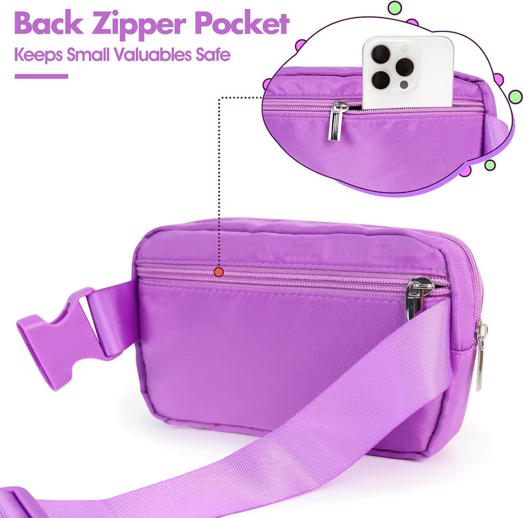PainZieteg Fanny Pack for Girls Chenille Letter Belt Bag Crossbody for Kids