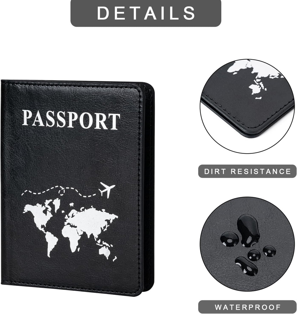 2 Pcs Passport Holders，Ultra Slim Passport Wallet for Travel Essentials