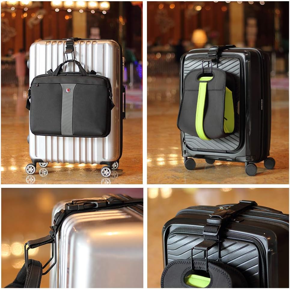 Vigorport Luggage Hook Strap, J Hook for Add A Bag Luggage Travel Essential