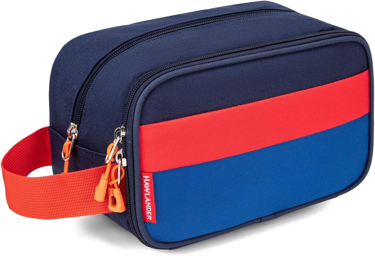 Kids Toiletry Bag for Travel With Carry Handle, Dark Blue