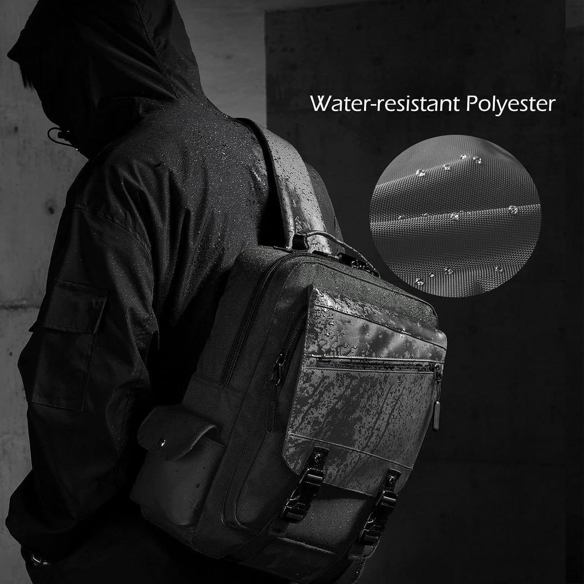 Leaper Large Crossbody Sling Bag: Fits 13" Laptop, 32oz Water Bottle & iPad