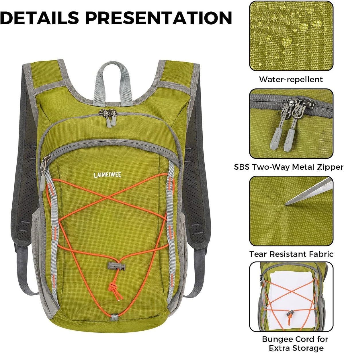 Small Hiking Backpack 13L Lightweight Foldable Travel Daypack for Men Women