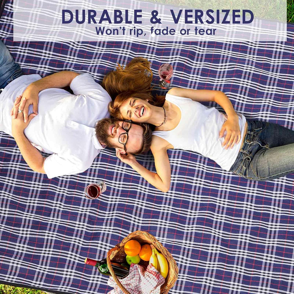 Picnic Beach Blanket, Sandfree Waterproof Outdoor Foldable Mat 80x60in