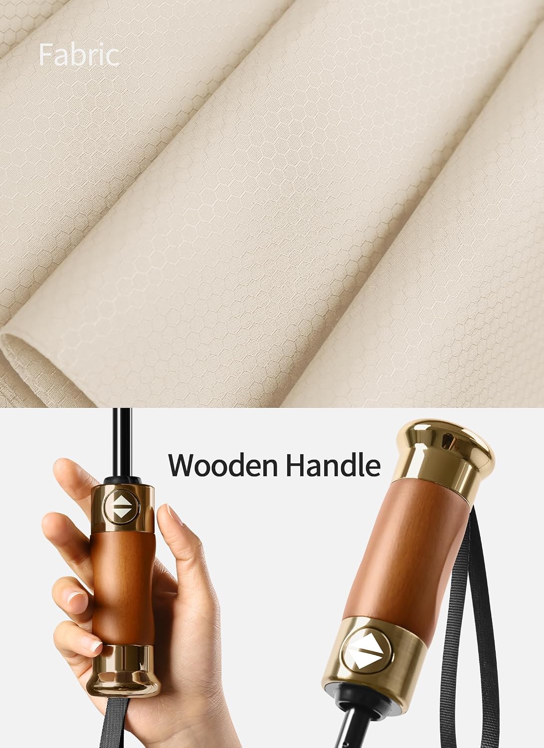 Rain Cats Large 45/50 Inch Umbrellas for rain Strong10 Ribs Fiberglass Umbrella Windproof Wabig Compact Automatic portable Folding Travel Thick Fabric Wood handle