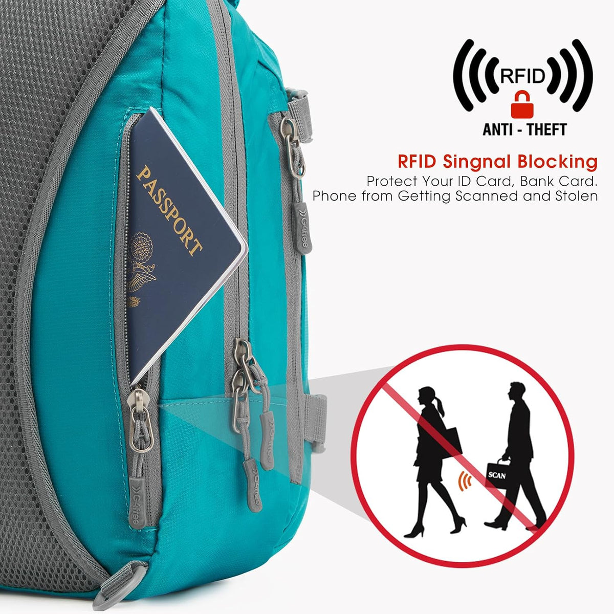G4Free Recycled Sling Bag for Men Hiking Travel Anti-Theft Crossbody Bag